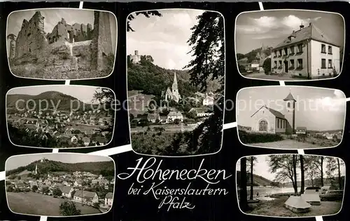 AK / Ansichtskarte Hohenecken Burgruine Kirche Campingplatz Rathaus Kat. Kaiserslautern