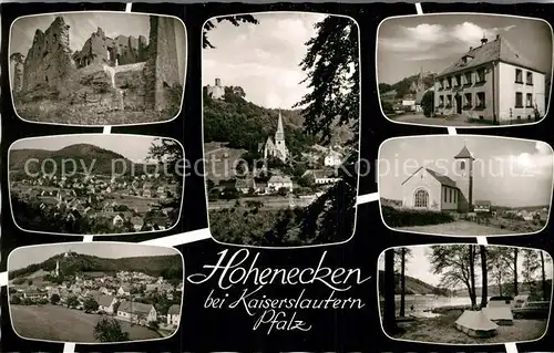 AK / Ansichtskarte Hohenecken Burgruine Kirche Campingplatz Teilansicht  Kat. Kaiserslautern