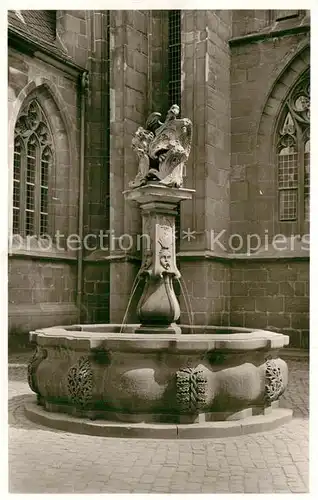 AK / Ansichtskarte Kaiserslautern Brunnen an der Stiftskirche  Kat. Kaiserslautern