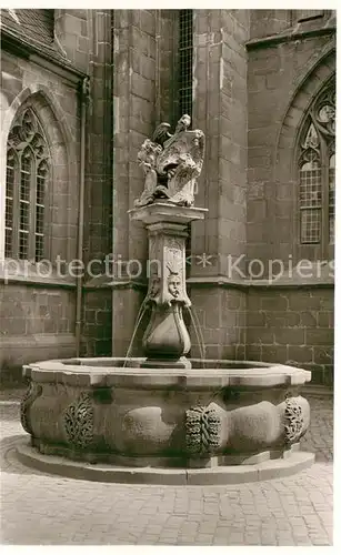 AK / Ansichtskarte Kaiserslautern Brunnen an der Stiftskirche Kat. Kaiserslautern