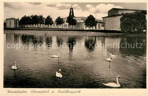 AK / Ansichtskarte Kaiserslautern Schwanenteich im Ausstellungspark Kat. Kaiserslautern