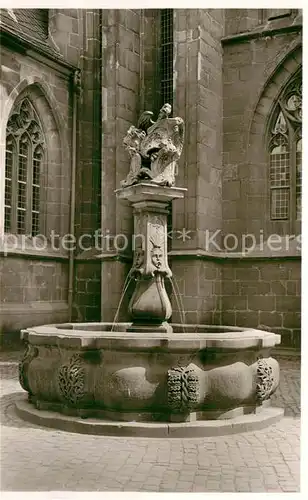 AK / Ansichtskarte Kaiserslautern Brunnen an der Stiftskirche  Kat. Kaiserslautern