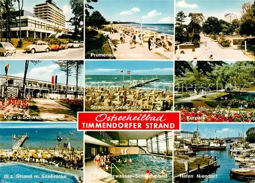 AK / Ansichtskarte Timmendorfer Strand Kongresshalle Maritim Kur Schwimmhalle Meerwasser Schwimmbad Hafen Niendorf Kat. Timmendorfer Strand