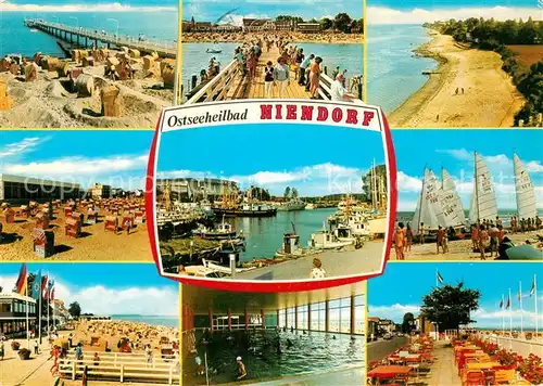 AK / Ansichtskarte Niendorf Ostseebad Strand Hafen Promenade Seebr?cke Kat. Timmendorfer Strand