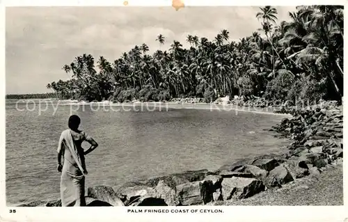 AK / Ansichtskarte Ceylon Sri Lanka Palm Fringed Coast
