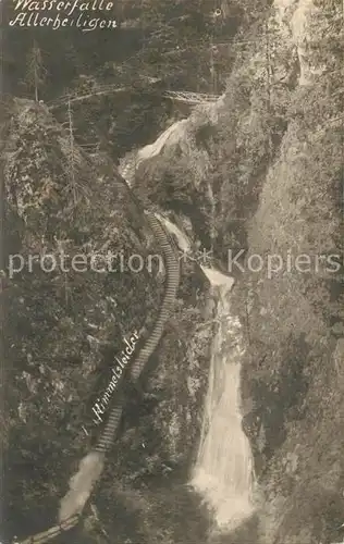 AK / Ansichtskarte Oppenau Wasserf?lle Allerheiligen Himmelsleiter Kat. Oppenau Schwarzwald