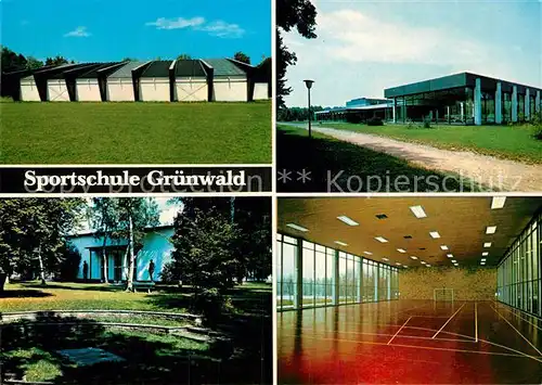 AK / Ansichtskarte Gruenwald Muenchen Sportschule Tennishalle Turnhalle Schwimmbad Kat. Gruenwald