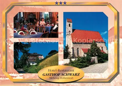 AK / Ansichtskarte Hohenwart Altoetting Hotel Restaurant Gasthof Schwarz Kat. Mehring