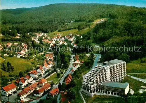 AK / Ansichtskarte Bad Grund Fliegeraufnahme Appart Hotel Eichelberg  Kat. Bad Grund (Harz)