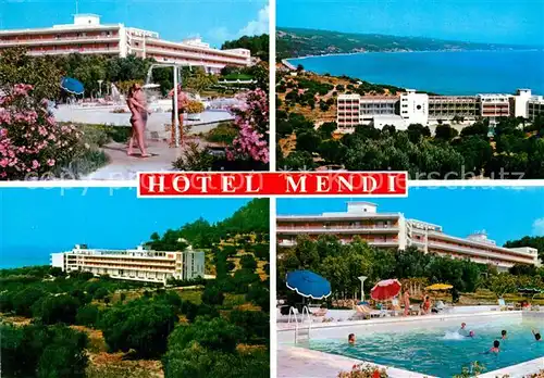 AK / Ansichtskarte Halkidiki Chalkidiki Hotel Mendi Pool Fliegeraufnahme Kat. Halkidiki Chalkidiki