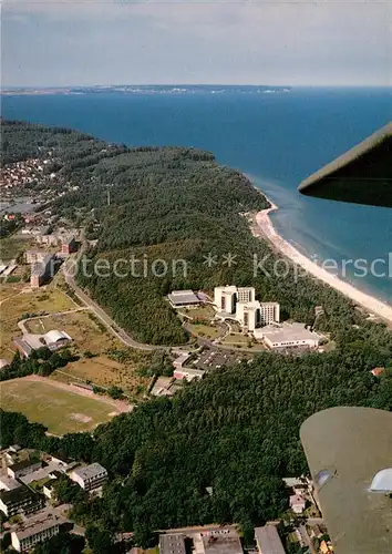 AK / Ansichtskarte Sellin Ruegen Fliegeraufnahme Cliff Hotel  mit Strand Kat. Sellin Ostseebad