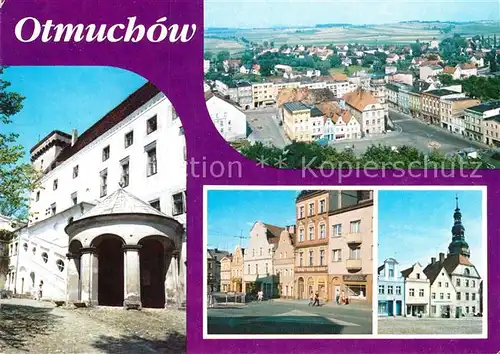 AK / Ansichtskarte Otmuchow Burg Stadtpanorama Marktplatz Kirche Kat. Ottmachau Oberschlesien