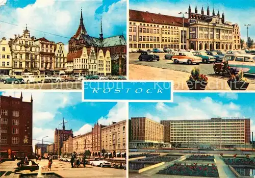 AK / Ansichtskarte Rostock Mecklenburg Vorpommern Ernst Thaelmann Platz Rathaus Lange Strasse Interhotel Warnow Kat. Rostock