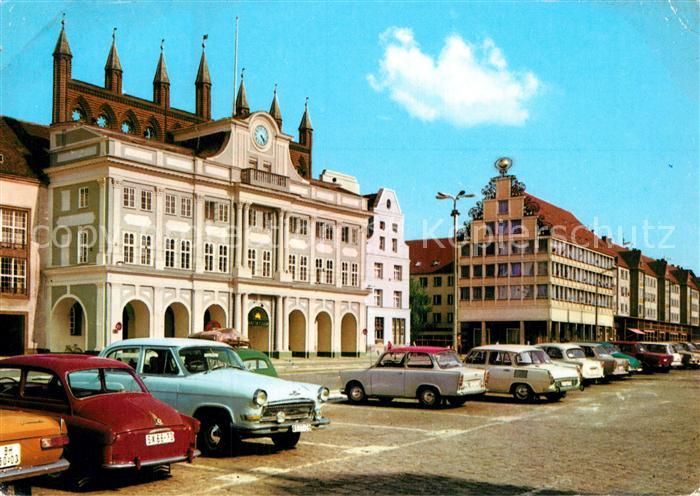 Ak Ansichtskarte Rostock Mecklenburg Vorpommern Rathaus Haus