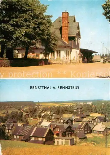 AK / Ansichtskarte Ernstthal Hotel Gaststaette Stadtpanorama Kat. Lauscha Rennsteig