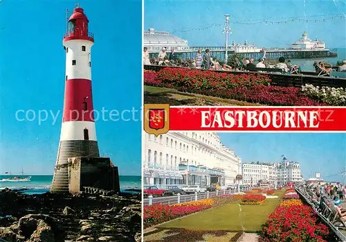 AK / Ansichtskarte Eastbourne Sussex Beachy Head Lighthouse Pier Carpet Gardens Kat. Eastbourne