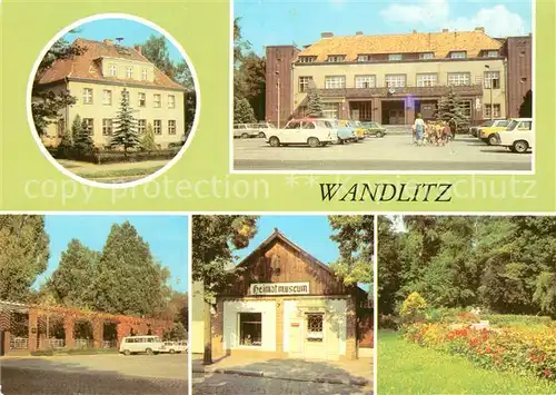 AK / Ansichtskarte Wandlitz Postamt Bahnhof Platz der Befreiung Heimatmuseum Parkanlage Kat. Wandlitz