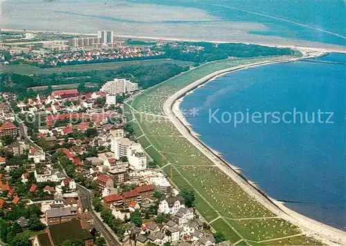 AK / Ansichtskarte Cuxhaven Nordseebad Grimmershoernbucht Fliegeraufnahme Kat. Cuxhaven