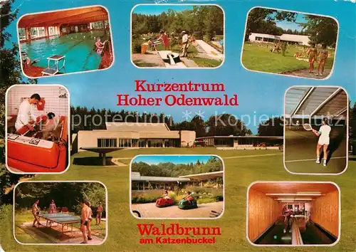 AK / Ansichtskarte Waldbrunn Odenwald Kurzentrum Hoher Odenwald Hallenbad Minigolf Tischtennis Scooter Kegelbahn Tennis Kat. Waldbrunn