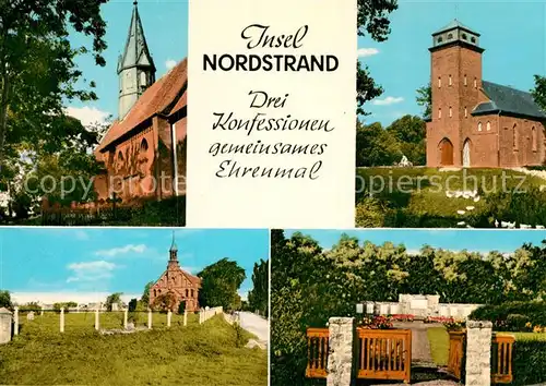 AK / Ansichtskarte Odenbuell Evangelische Kirche Katholische Kirche Ehrenmal  Kat. Nordstrand