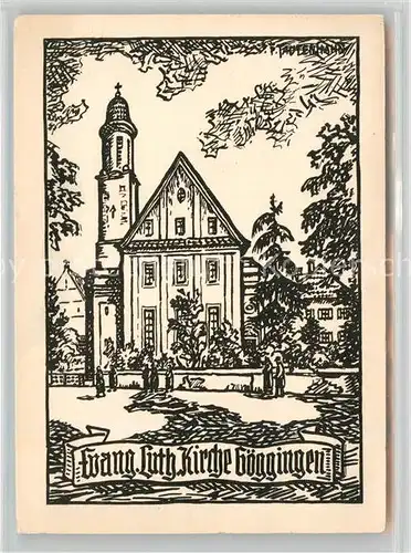 AK / Ansichtskarte Goeggingen Bayern Evangelische Lutherkirche / Goeggingen /Augsburg LKR