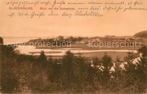 AK / Ansichtskarte Gluecksburg Ostseebad Blick auf Schwennau / Bockholm /Schleswig-Flensburg LKR