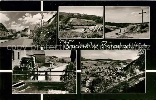 AK / Ansichtskarte Bruchweiler-Baerenbach Gipfelkreuz Panorama Wasserrad Panorama  / Bruchweiler-Baerenbach /Suedwestpfalz LKR