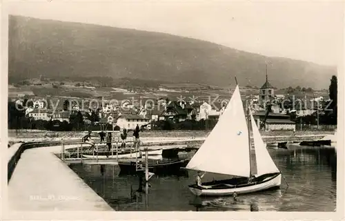 AK / Ansichtskarte Blaise Neuchatel St Segelboot Panorama / St Blaise /Bz. Neuchâtel