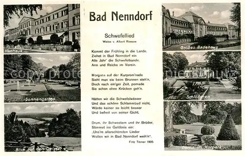 AK / Ansichtskarte Bad Nenndorf Kurhaus Sonnengarten Badehaus Schloesschen Kurpark Kat. Bad Nenndorf