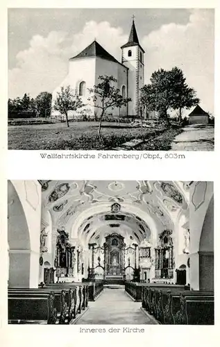 AK / Ansichtskarte Fahrenberg Oberpfalz Wallfahrtskirche Altarraum