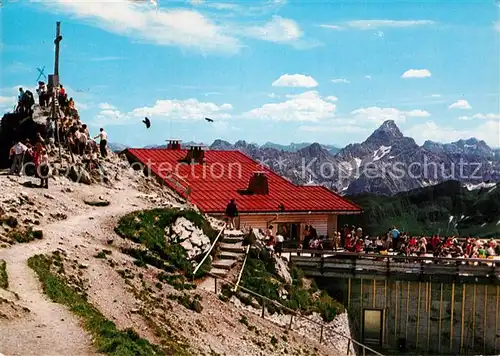 AK / Ansichtskarte Nebelhorn Gipfelstation mit Hochvogel Kat. Oberstdorf
