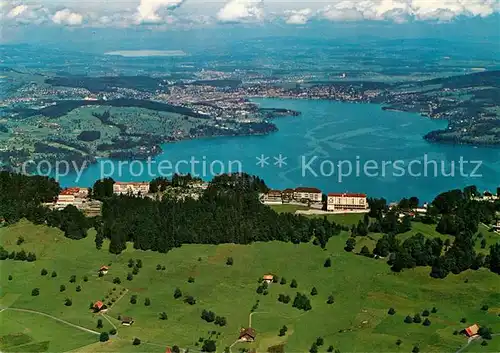 AK / Ansichtskarte Buergenstock Fliegeraufnahme mit Vierwaldstaettersee Kat. Buergenstock