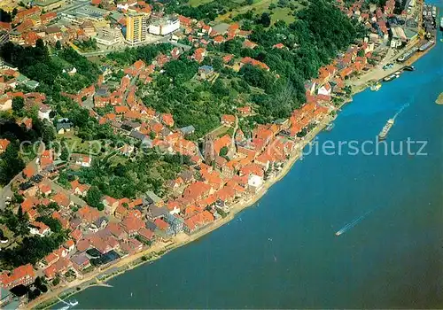 AK / Ansichtskarte Lauenburg Elbe Fliegeraufnahme Kat. Lauenburg  Elbe