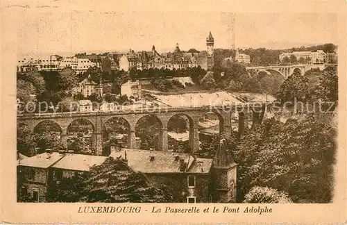 AK / Ansichtskarte Luxembourg Luxemburg La Passerelle et le Pont Adolphe Kat. Luxembourg