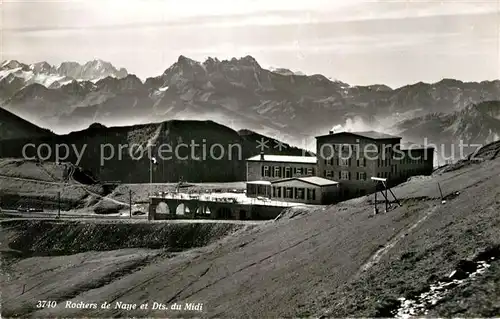 AK / Ansichtskarte Rochers de Naye Berghotel Alpenpanorama Dents du Midi Kat. Rochers de Naye