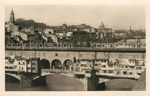 AK / Ansichtskarte Firenze Toscana Veduta dei Ponti dalla Loggia degli Uffizi Kat. Firenze