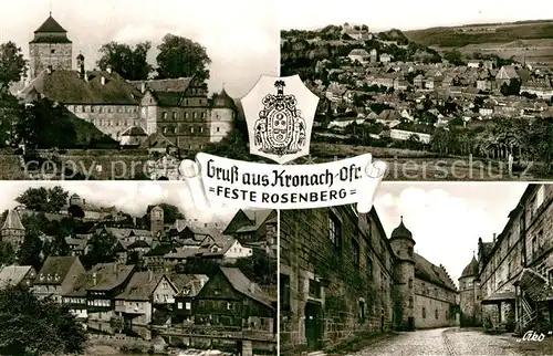 AK / Ansichtskarte Kronach Oberfranken Gesamtansicht Altstadt Feste Rosenberg Kat. Kronach