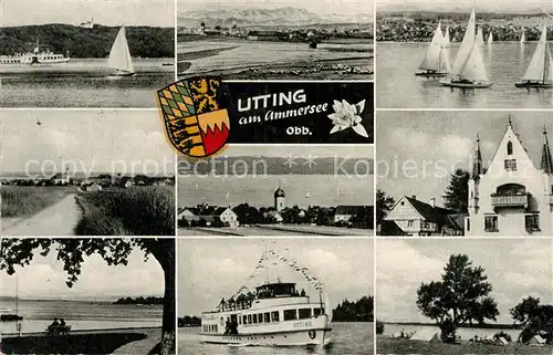 AK / Ansichtskarte Utting Ammersee Seepartien Segelboote  Kat. Utting a.Ammersee