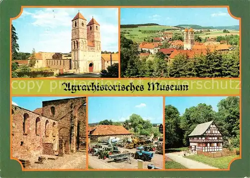 AK / Ansichtskarte Kloster Vessra Ruine Klosterkirche Landtechnik Freilichtausstellung Bauernhaus  Kat. Kloster Vessra