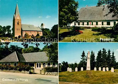 AK / Ansichtskarte Eggebek Kirche Pastorat Gemeindehaus Ehrenfriedhof Kat. Eggebek