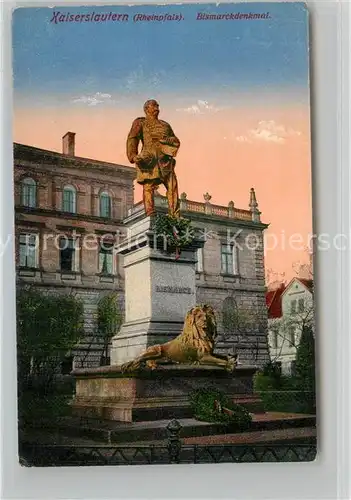 AK / Ansichtskarte Kaiserslautern Bismarckdenkmal Kat. Kaiserslautern