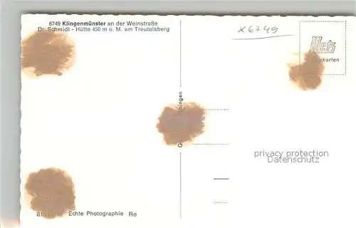 AK / Ansichtskarte Klingenmuenster Doktor Schmidt Huette Kat. Klingenmuenster