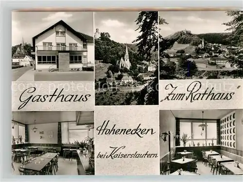 AK / Ansichtskarte Hohenecken Panorama Kirche Gasthaus Zum Rathaus Kat. Kaiserslautern