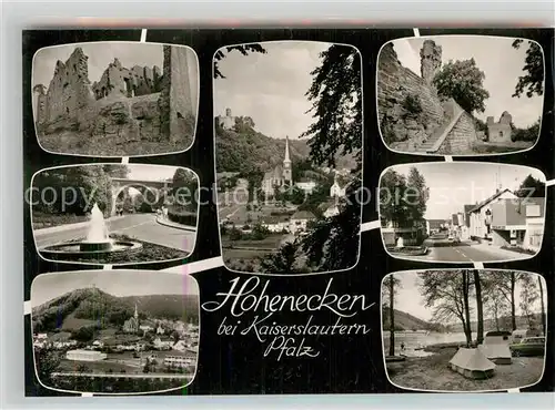 AK / Ansichtskarte Hohenecken Ruine Teilansicht Campingplatz Bruecke Brunnen Kat. Kaiserslautern