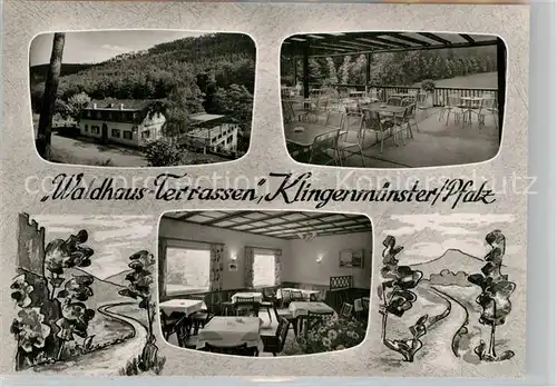 AK / Ansichtskarte Klingenmuenster Waldhaus Terrassen Kat. Klingenmuenster