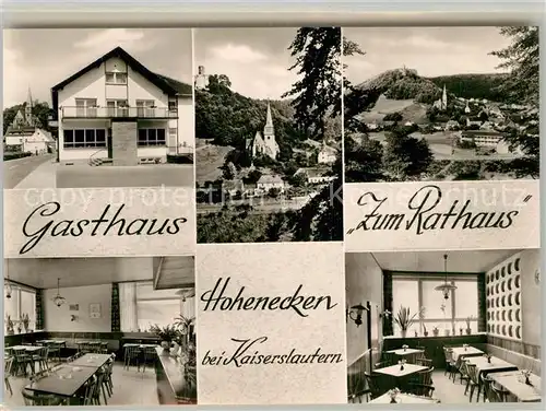 AK / Ansichtskarte Hohenecken Gasthaus Zum Rathaus  Kat. Kaiserslautern
