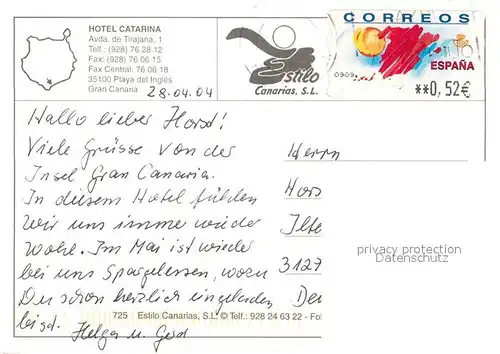 AK / Ansichtskarte Playa del Ingles Gran Canaria Greativ Hotel Catarina Kat. San Bartolome de Tirajana
