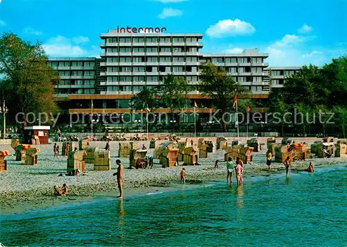 AK / Ansichtskarte Gluecksburg Ostseebad Strand und Intermar Hotel Kat. Gluecksburg (Ostsee)