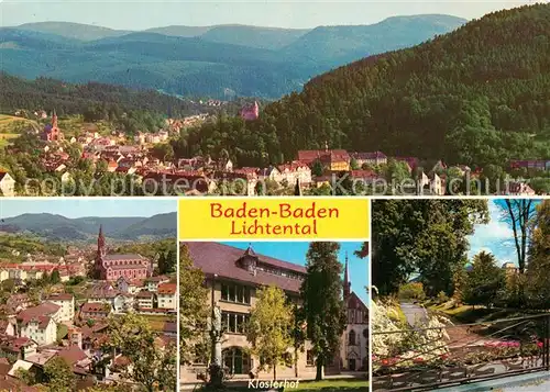 AK / Ansichtskarte Baden Baden Panorama Kirche Klosterhof Park Kat. Baden Baden