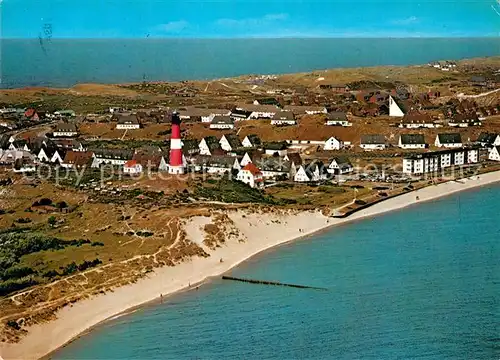 AK / Ansichtskarte Hoernum Sylt Fliegeraufnahme mit Leuchtturm Kat. Hoernum (Sylt)